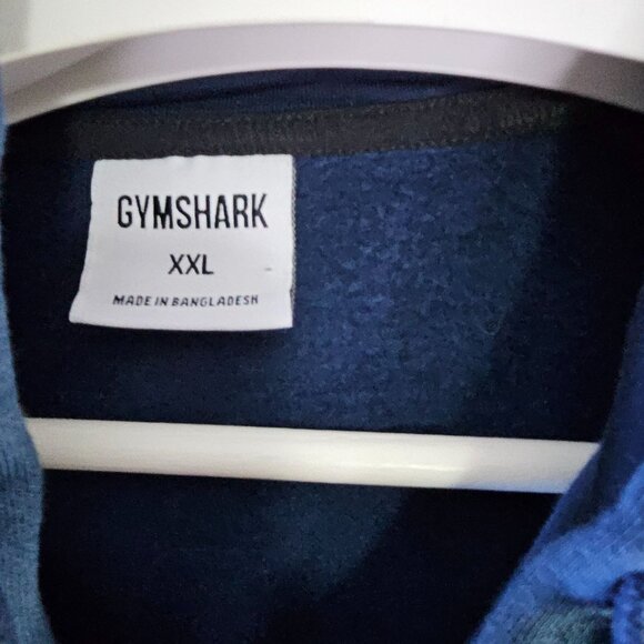 Gymshark XXL Navy Blue Full-Zip Hoodie Sweatshirt - Picture 3 of 4